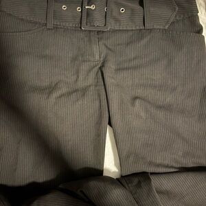 Tracy Evans Black Pinstripe Pants